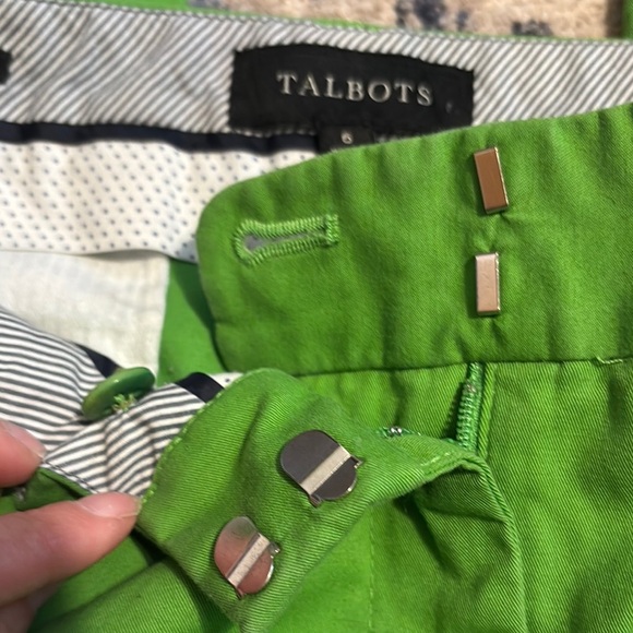 Talbots Green Trousers Vibrant Straight Leg - Picture 5 of 7